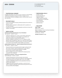 Resume Example Sample 1